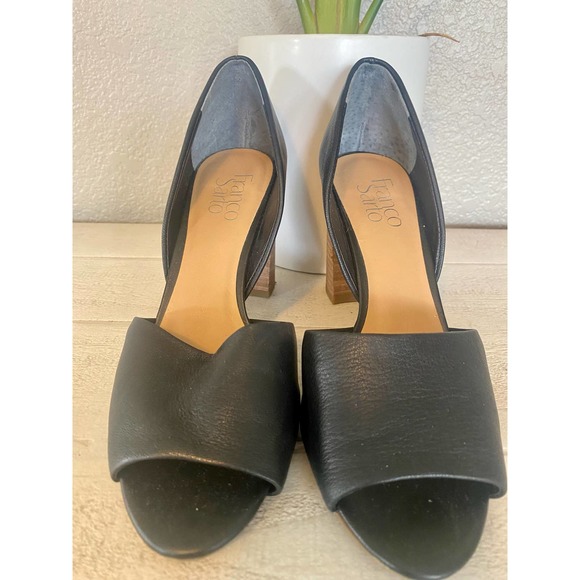 Franco Sarto Emma Dorsey Black Open Toe Heels Woman’s Size 8M - Picture 2 of 4